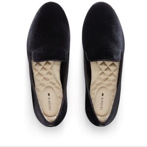 NEW Birdies Women’s The Starling Black Velvet Slip On Loafers 10W Old Money